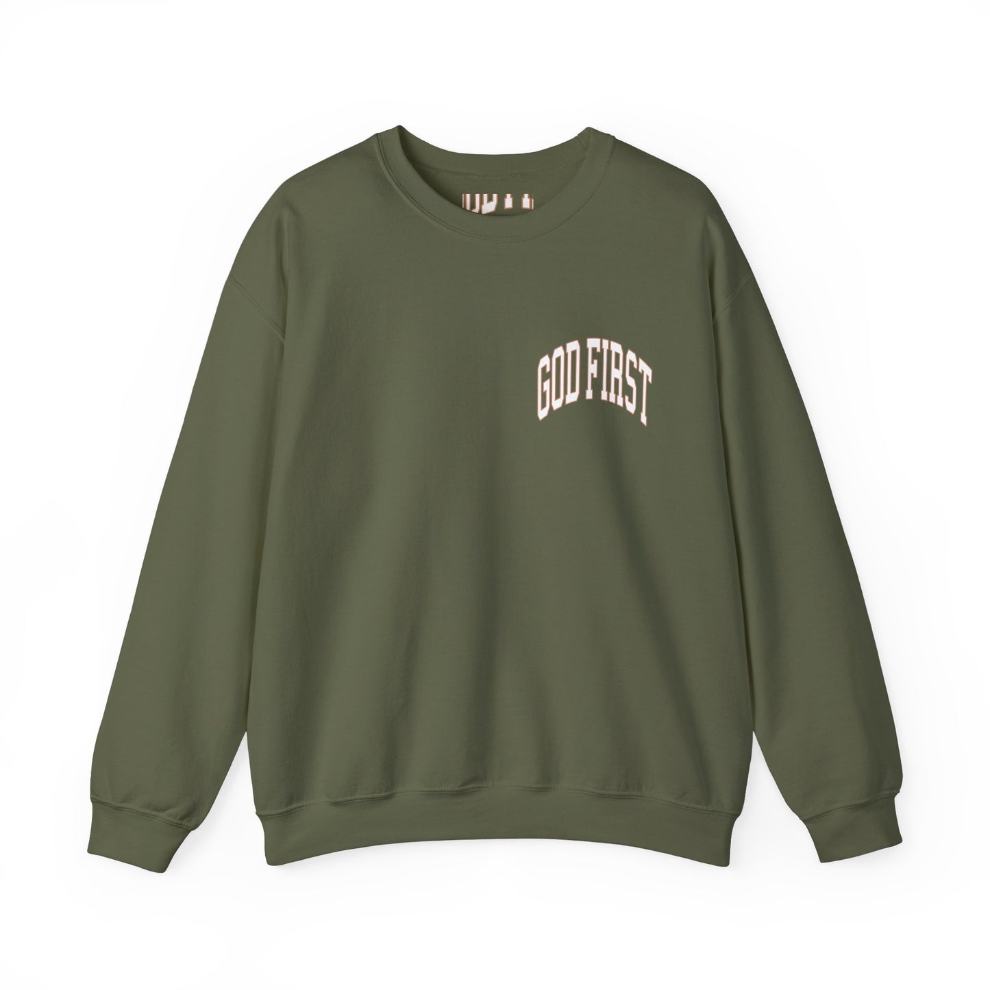 Jireh Way Christian Apparel - God First Crewneck Sweatshirt