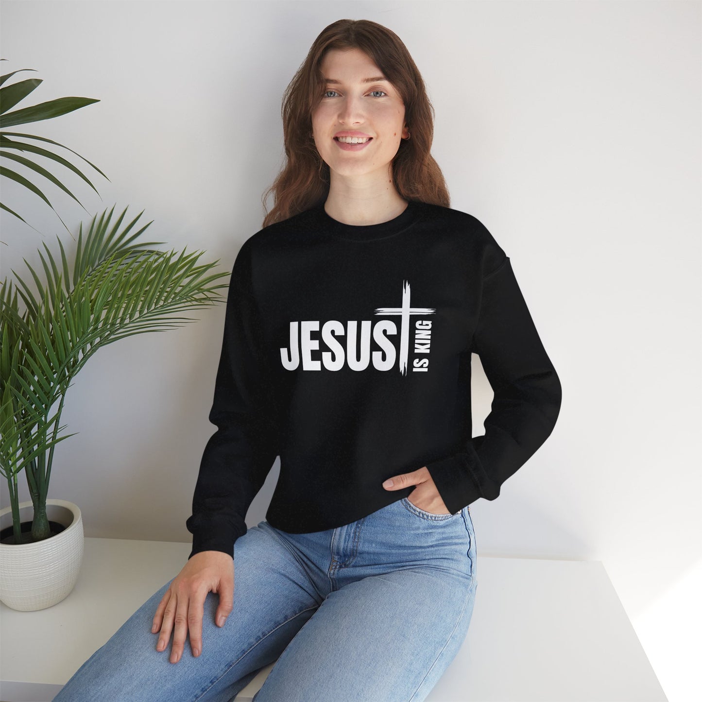 Jireh Way Christian Apparel | Jesus Is King Crewneck Sweatshirt