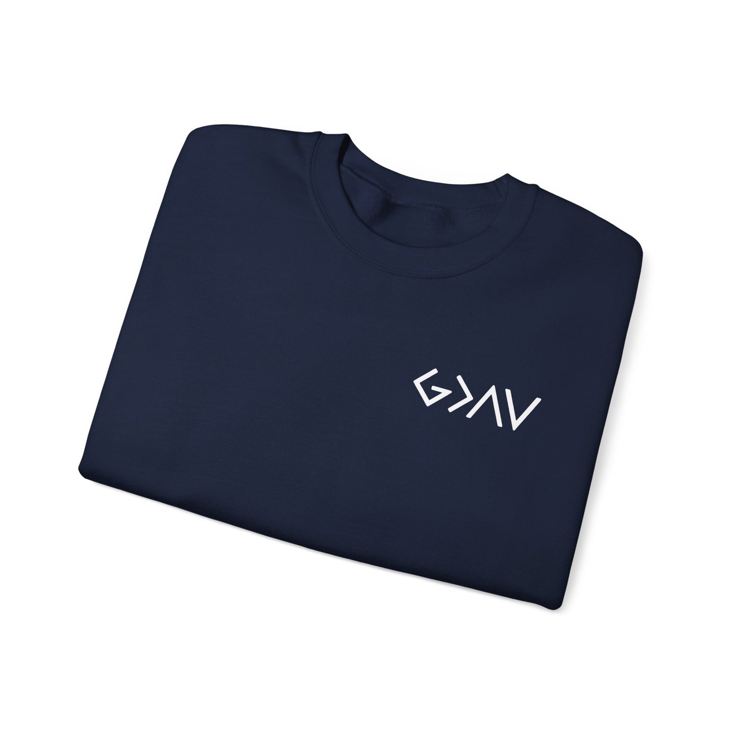 Jireh Way Jireh Way | Christian Apparel | God Is Greater Crewneck Sweatshirt