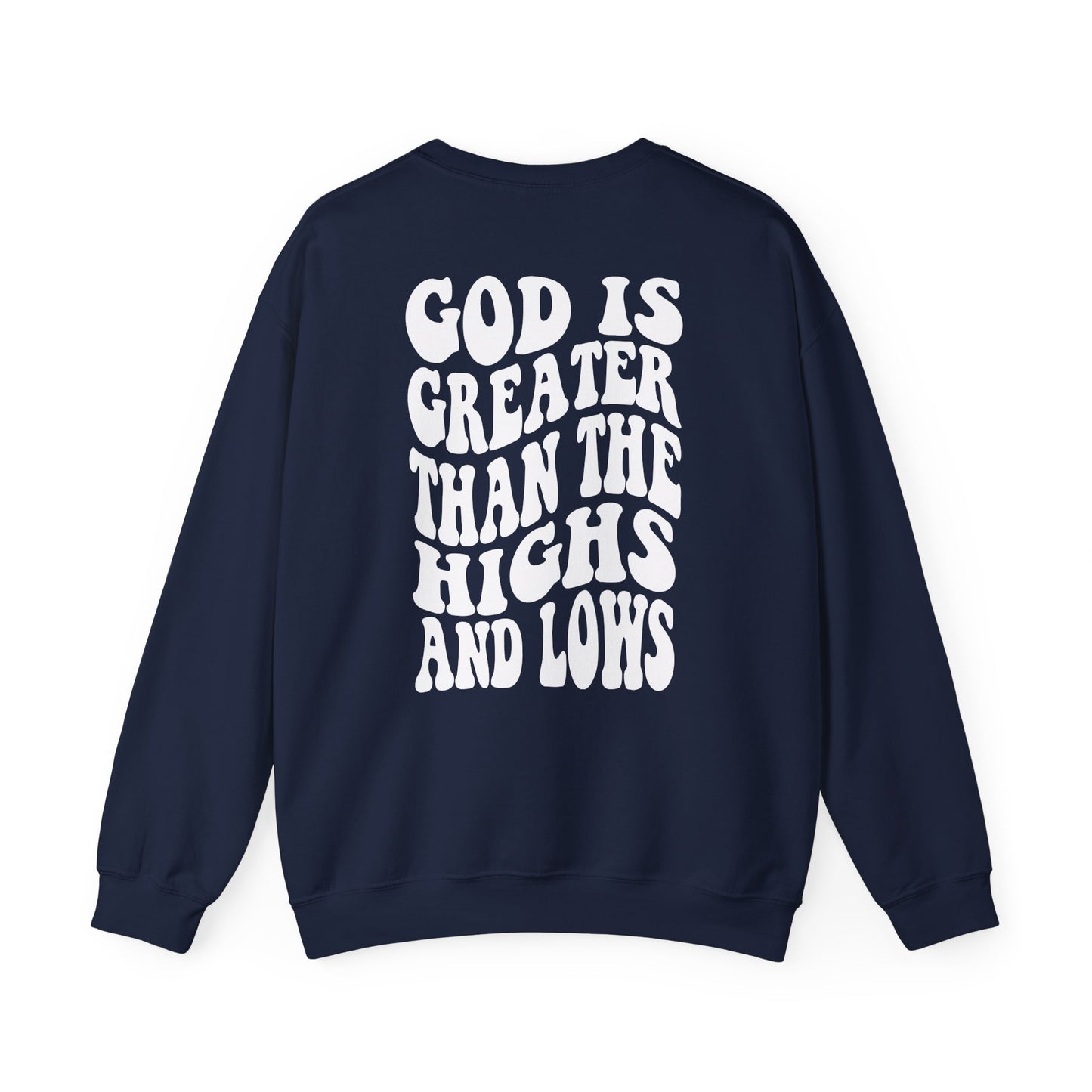 Jireh Way Jireh Way | Christian Apparel | God Is Greater Crewneck Sweatshirt