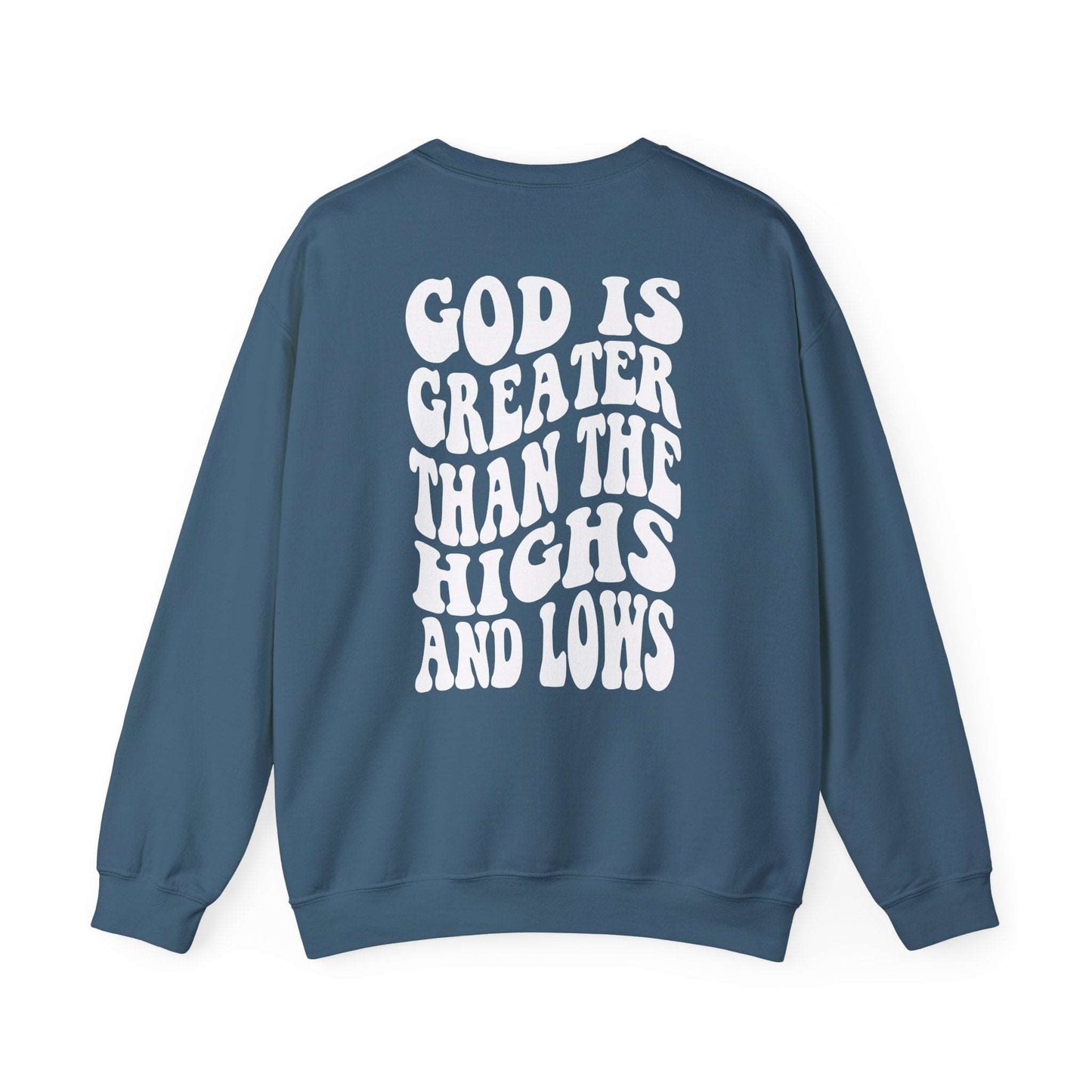 Jireh Way Jireh Way | Christian Apparel | God Is Greater Crewneck Sweatshirt