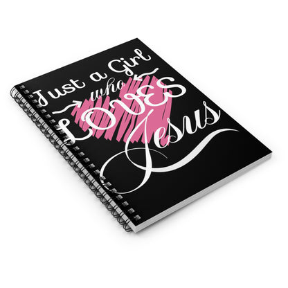 Just A Girl Who Loves Jesus Spiral Notebook - Ruled Line