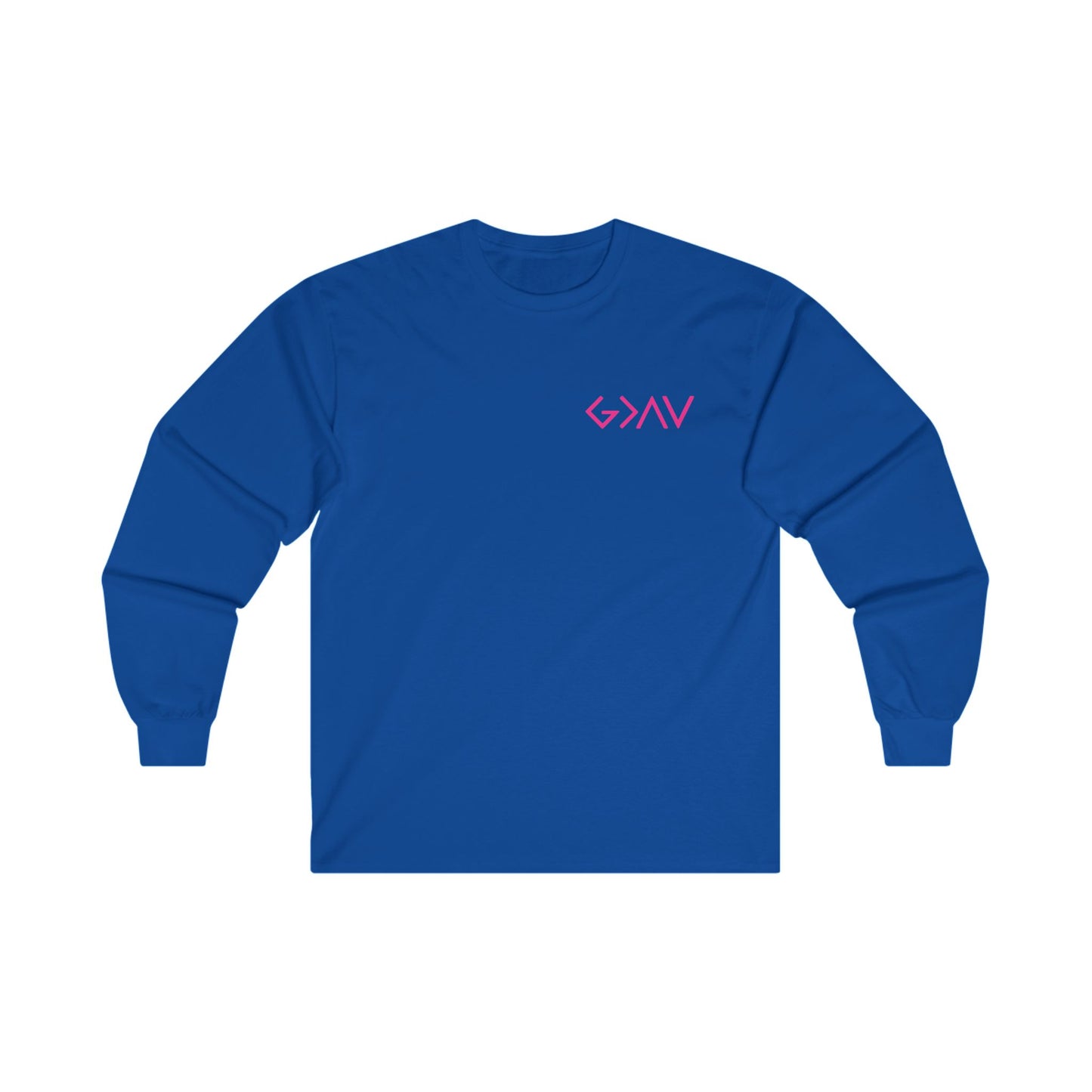 God Is Greater Long Sleeve Tee Royal