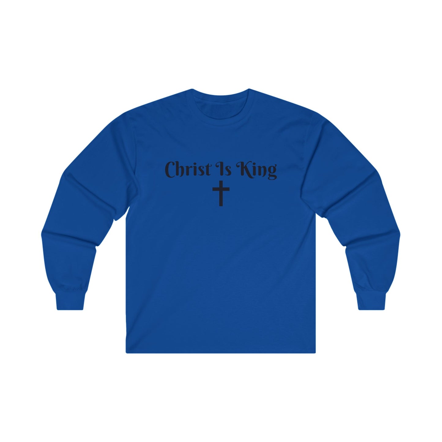 Christ Is King Long Sleeve Tee Royal