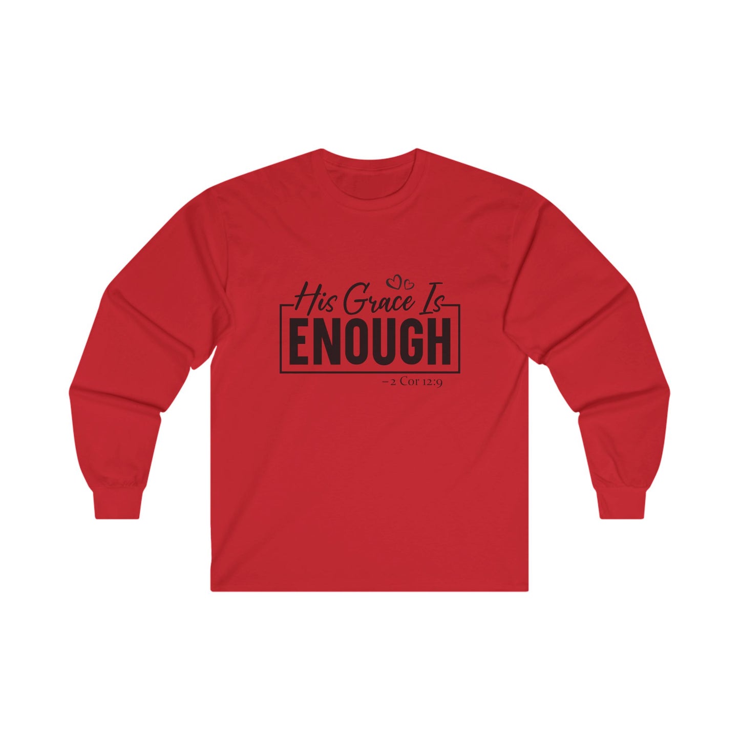 His Grace Is Enough Long Sleeve Tee Red