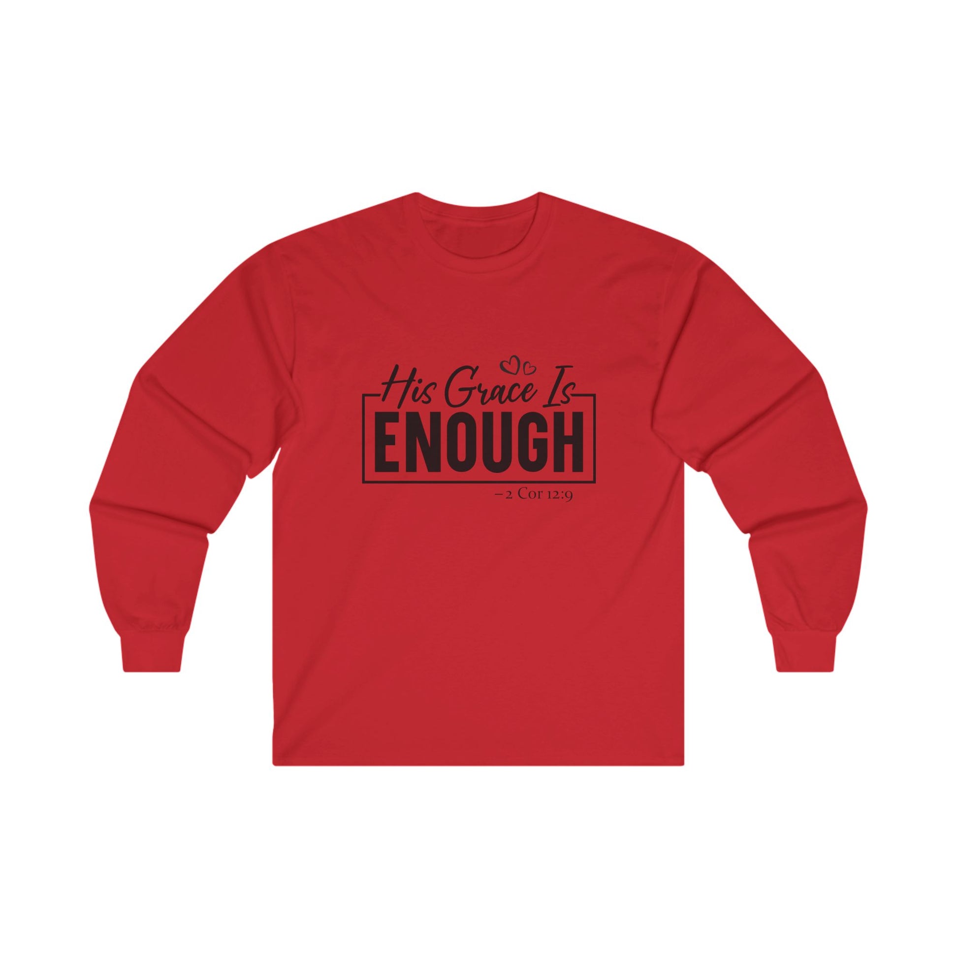 His Grace Is Enough Long Sleeve Tee Red