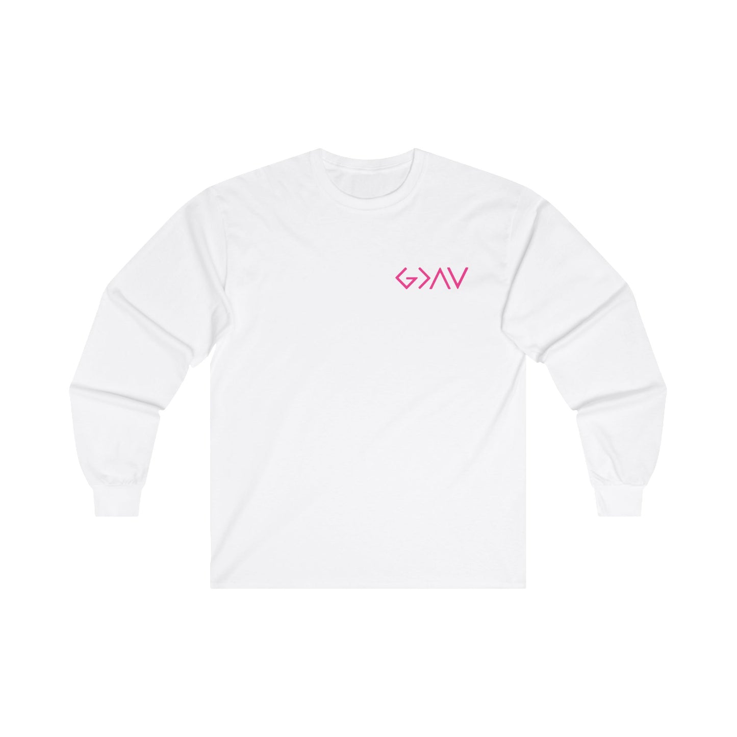 God Is Greater Long Sleeve Tee White