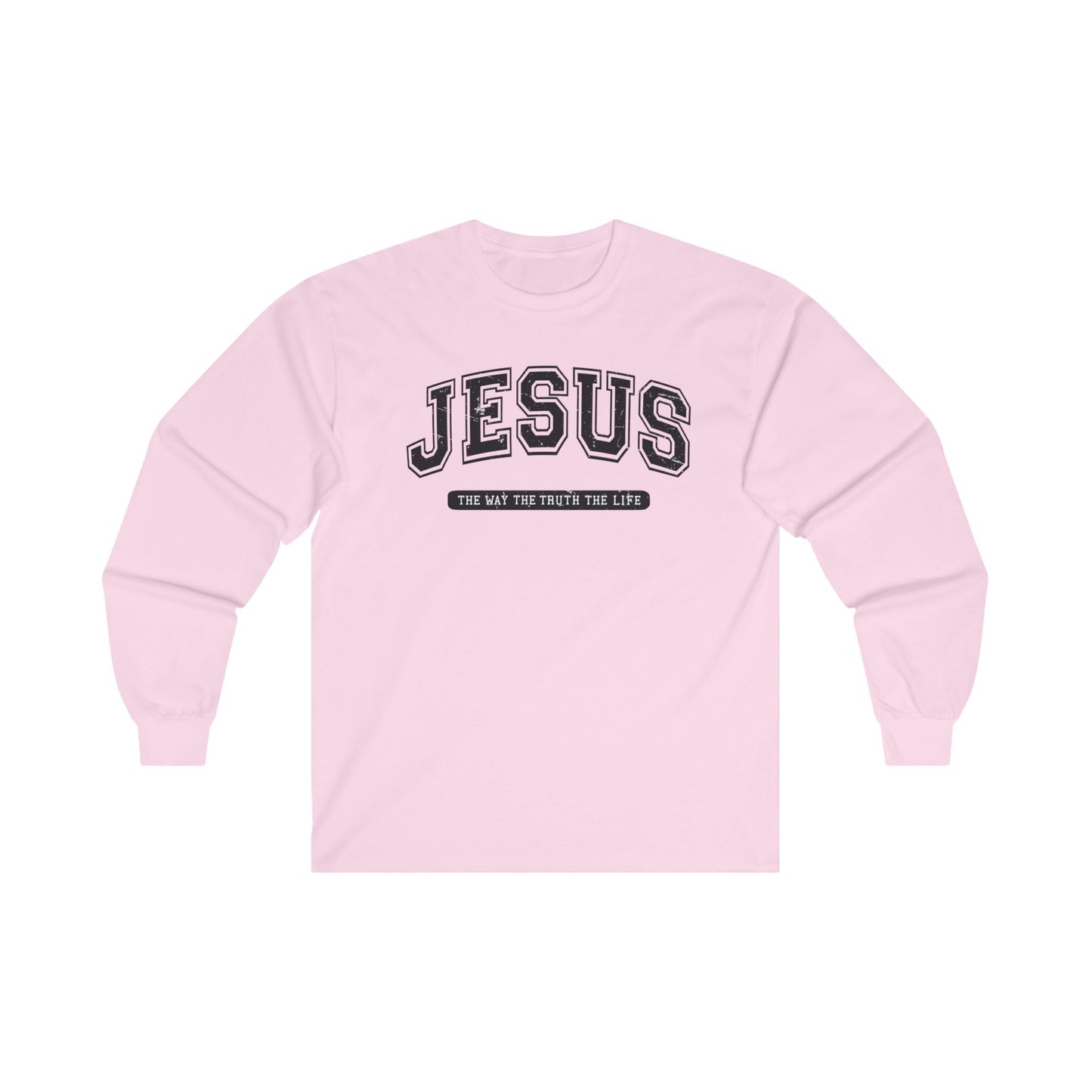 Jesus Long Sleeve Tee Light Pink