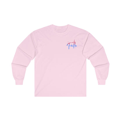 Faith Long Sleeve Tee Light Pink