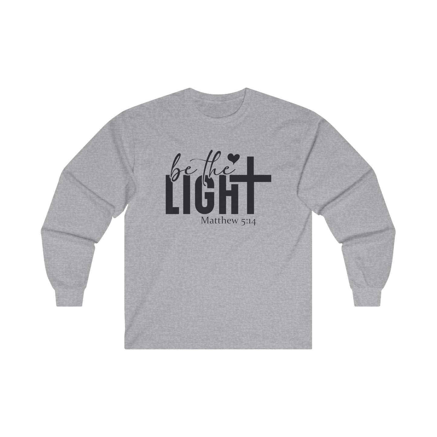 Be The Light Long Sleeve Tee Sport Grey