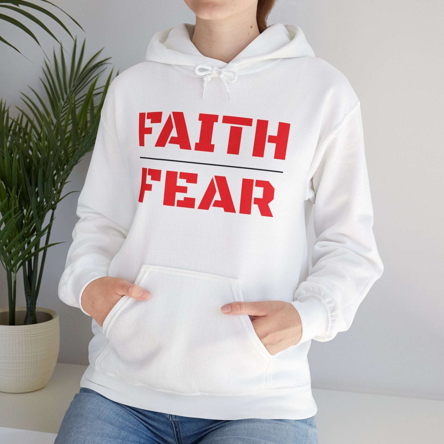 Faith Over Fear Hoodie White