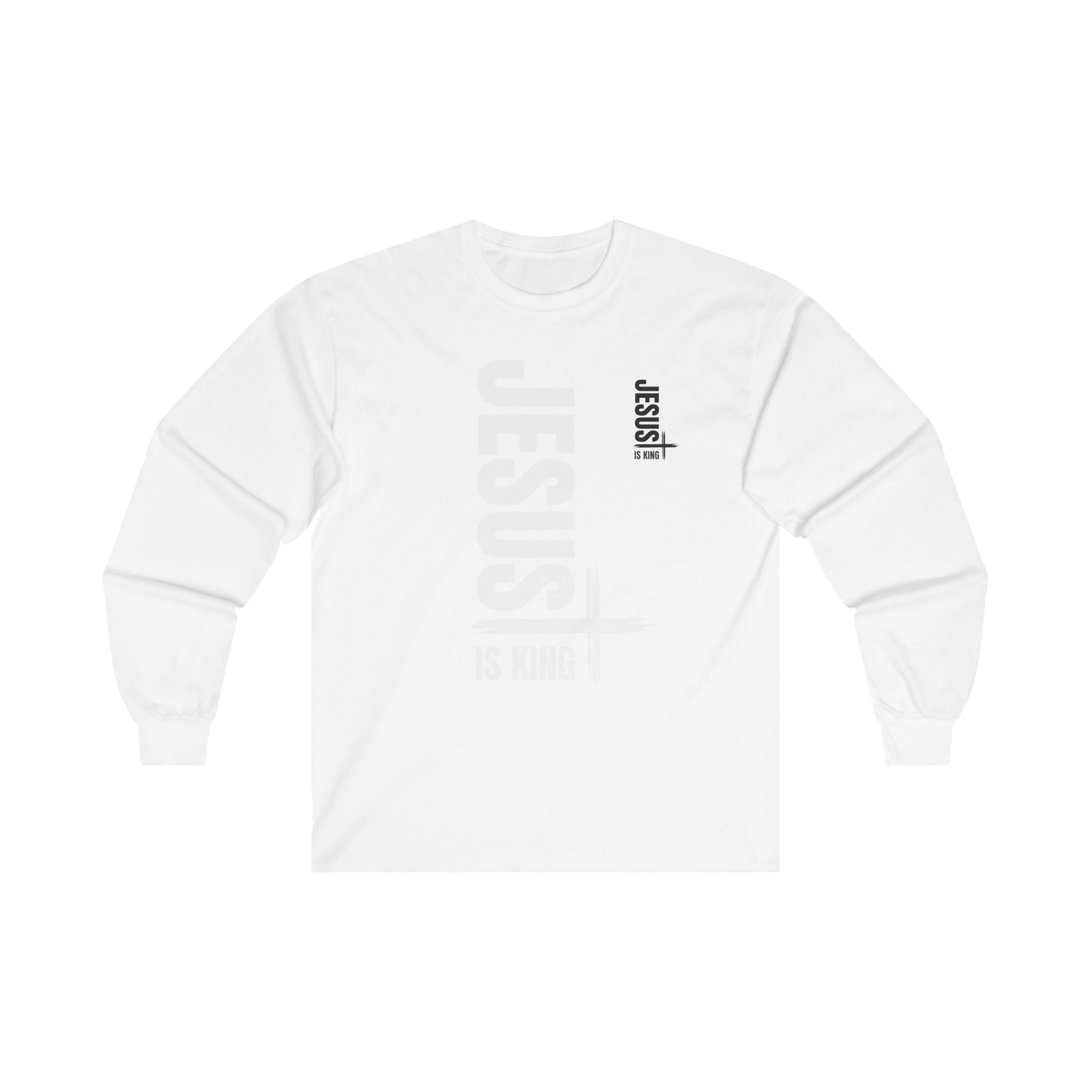 Jesus Is King Long Sleeve Tee White