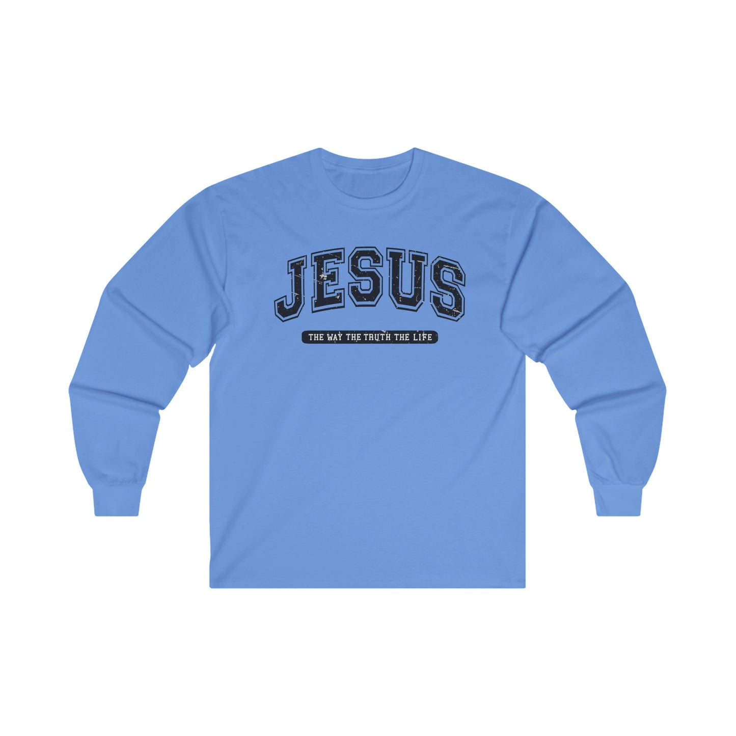 Jesus Long Sleeve Tee Carolina Blue