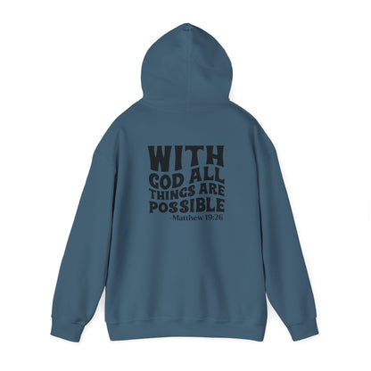 All Things Are Possible Hoodie Indigo Blue