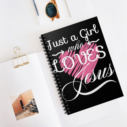 Just A Girl Who Loves Jesus Spiral Notebook - Ruled Line