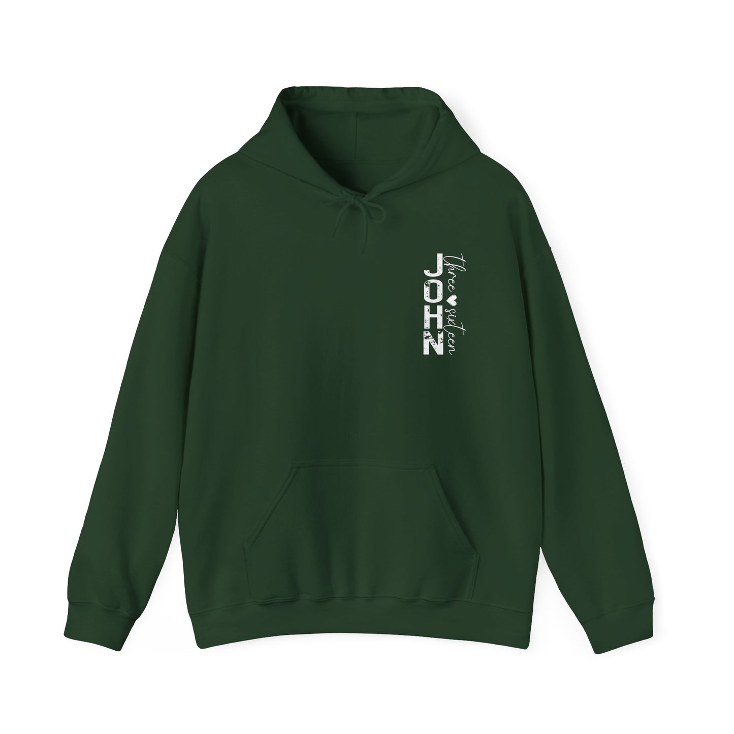 Christian Apparel | John 3:16 Hoodie Forest Green | Jirehway.com