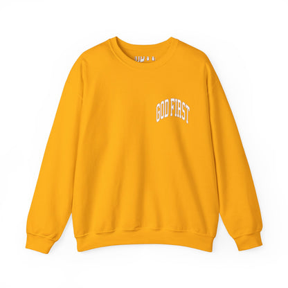     Jireh Way Christian Apparel - God First Crewneck Sweatshirt