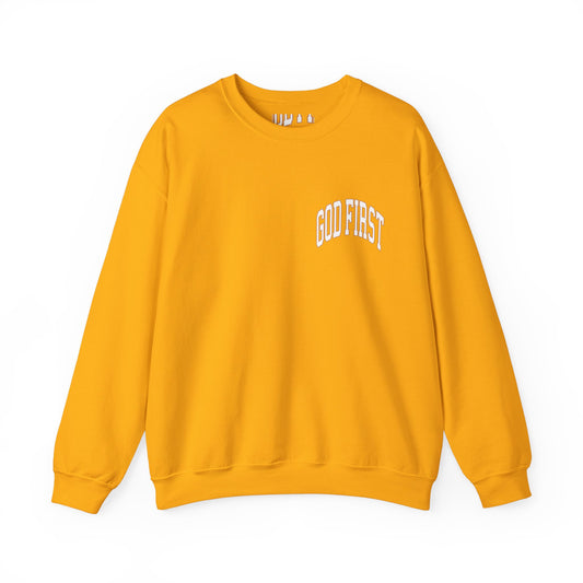     Jireh Way Christian Apparel - God First Crewneck Sweatshirt