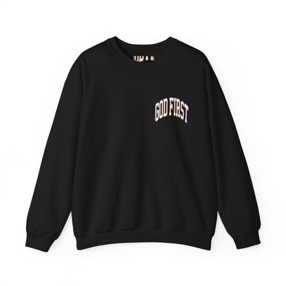     Jireh Way Christian Apparel - God First Crewneck Sweatshirt