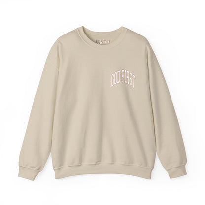     Jireh Way Christian Apparel - God First Crewneck Sweatshirt