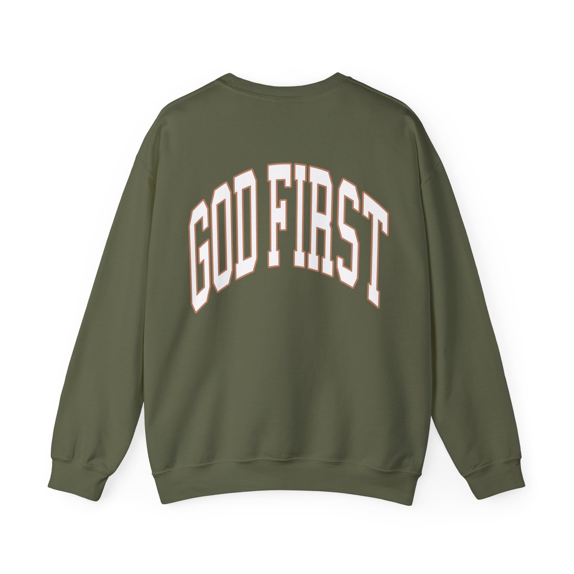     Jireh Way Christian Apparel - God First Crewneck Sweatshirt