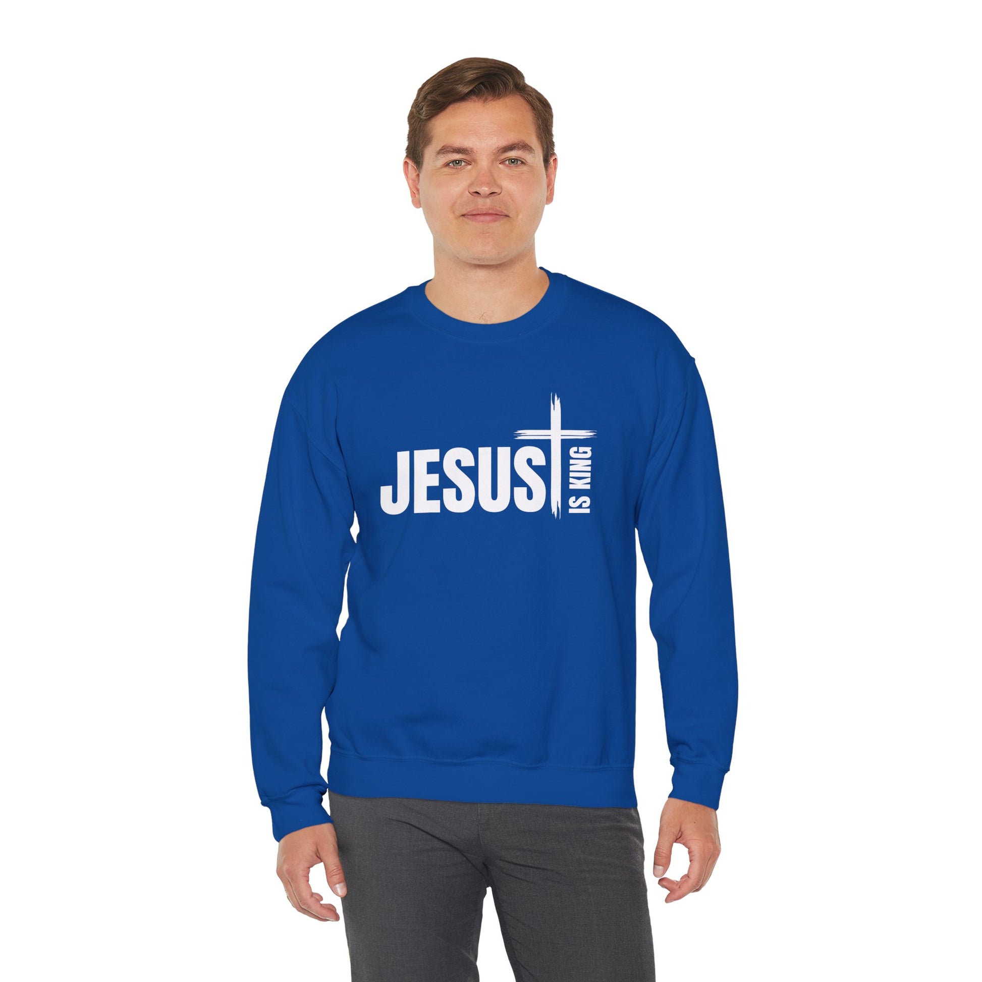     Jireh Way Christian Apparel | Jesus Is King Crewneck Sweatshirt