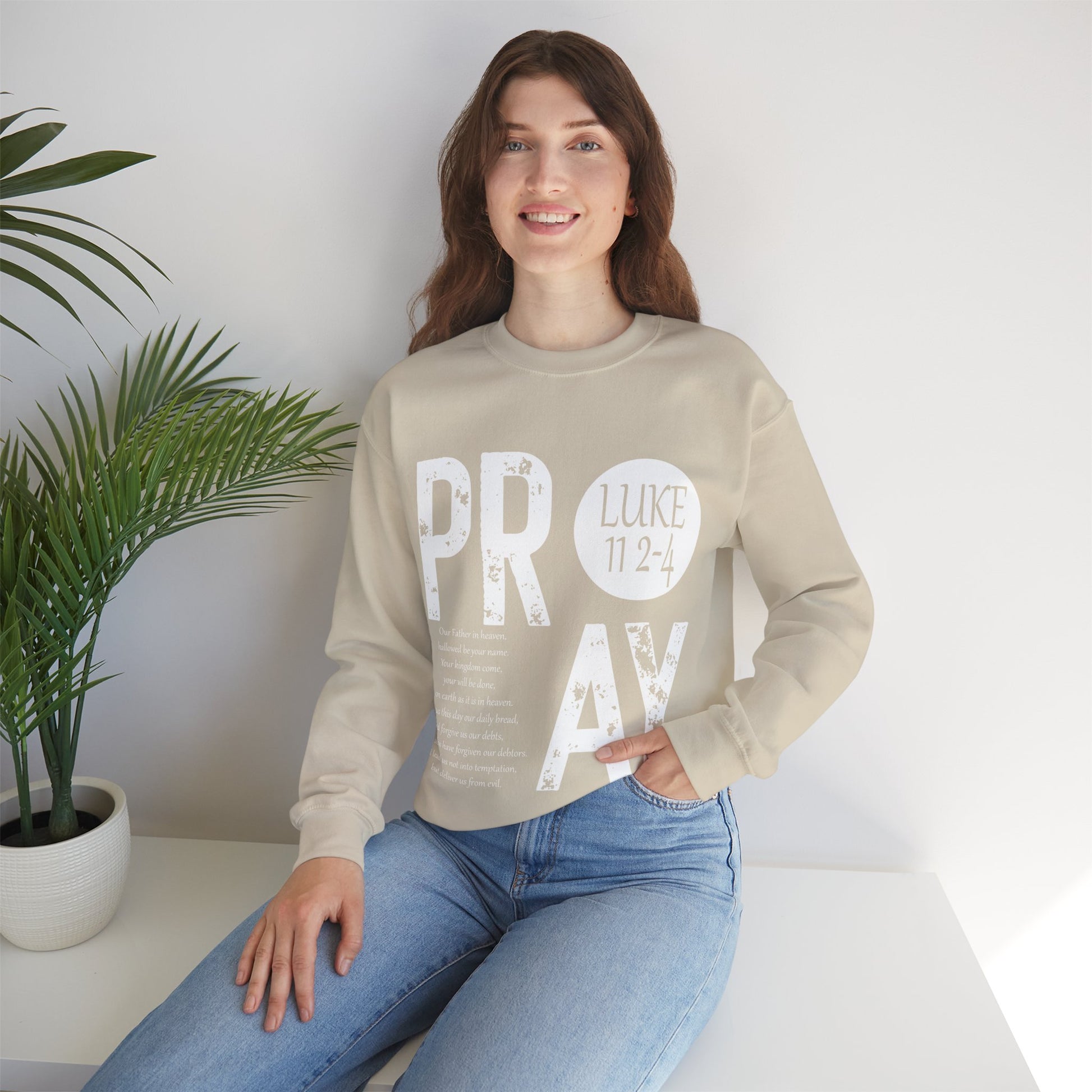     Jireh Way Christian Apparel | Pray Crewneck Sweatshirt