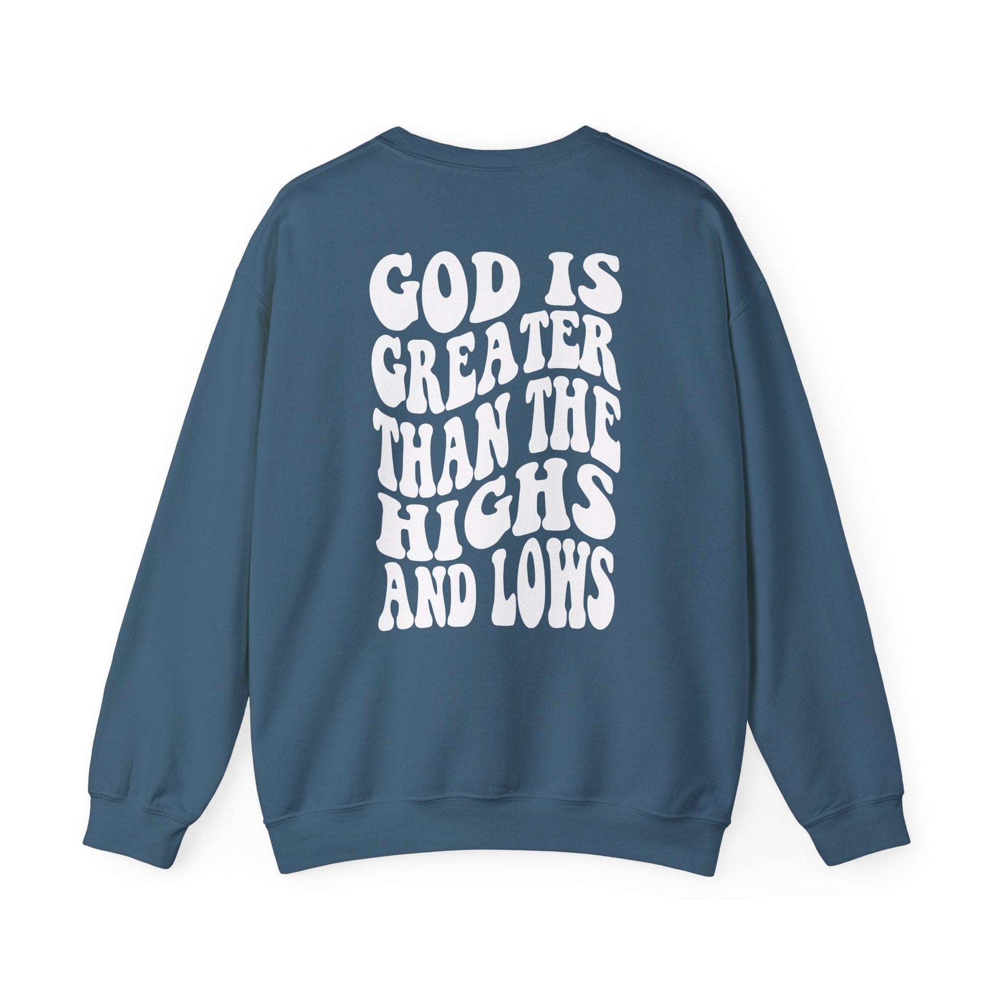     Jireh Way Jireh Way | Christian Apparel | God Is Greater Crewneck Sweatshirt