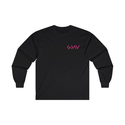     Jireh Way Jireh Way | Christian Apparel | God Is Greater Long Sleeve Tee