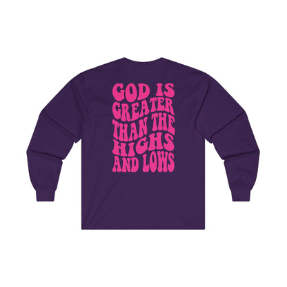     Jireh Way Jireh Way | Christian Apparel | God Is Greater Long Sleeve Tee