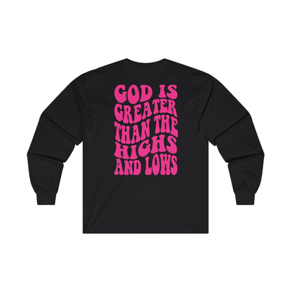     Jireh Way Jireh Way | Christian Apparel | God Is Greater Long Sleeve Tee