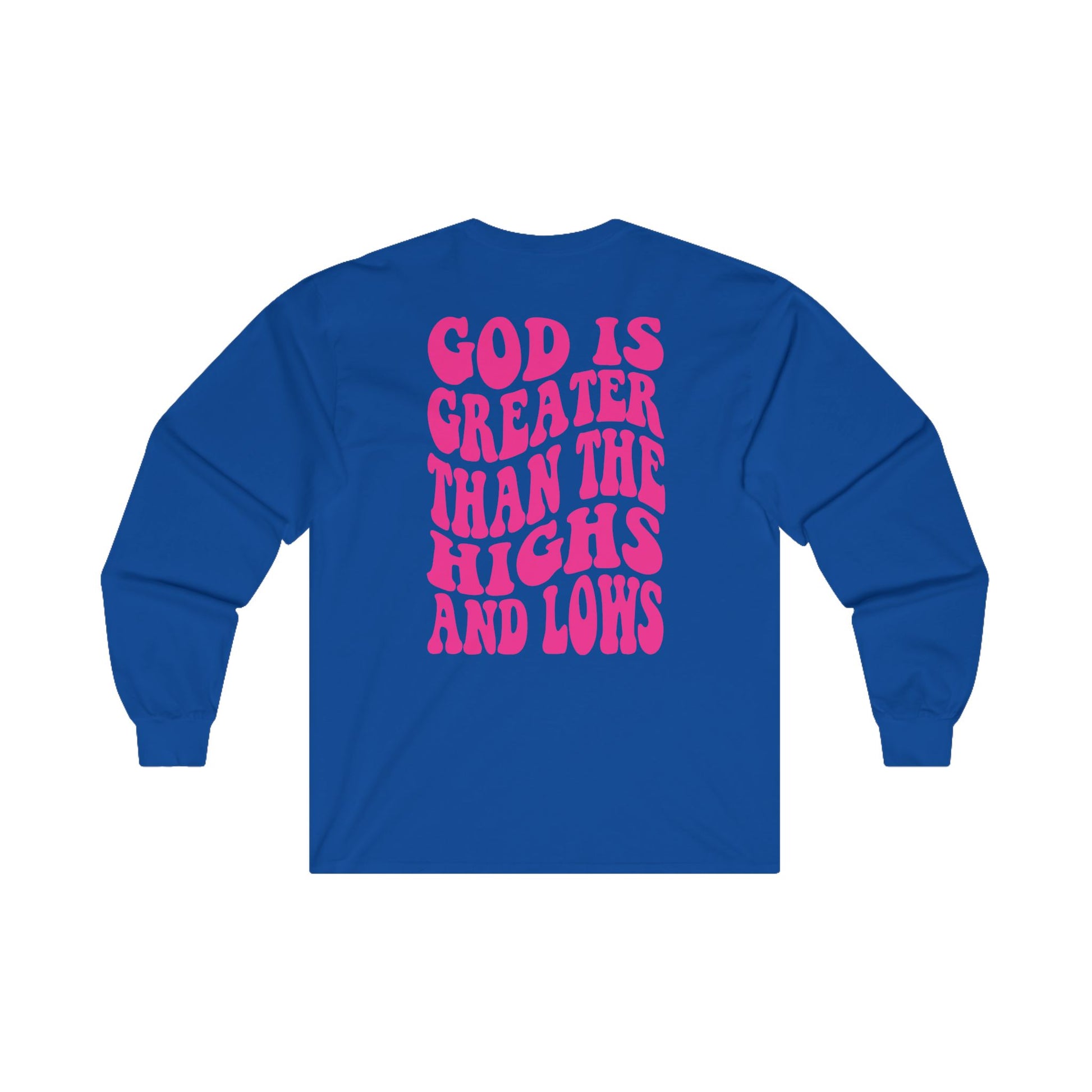     Jireh Way Jireh Way | Christian Apparel | God Is Greater Long Sleeve Tee