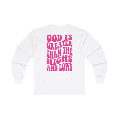     Jireh Way Jireh Way | Christian Apparel | God Is Greater Long Sleeve Tee